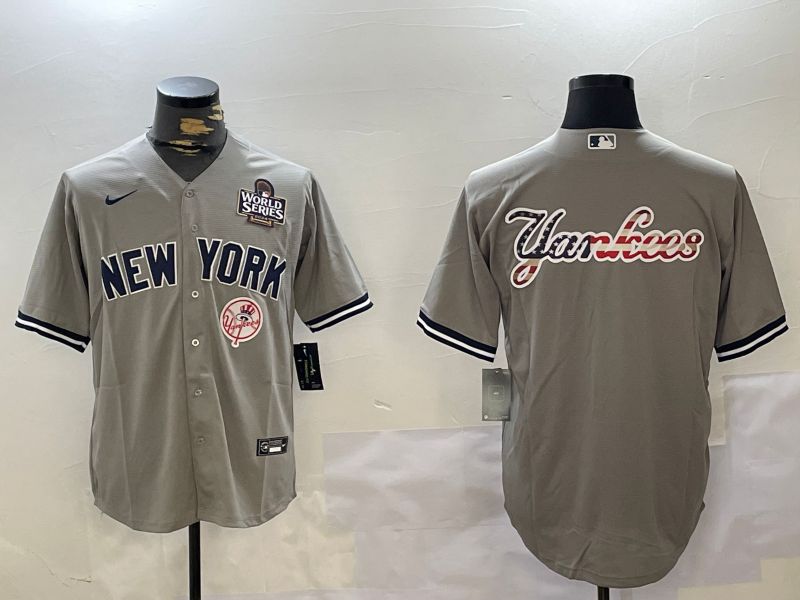 Men New York Yankees Blank Grey Game 2024 Nike MLB Jersey style 102727->new york yankees->MLB Jersey